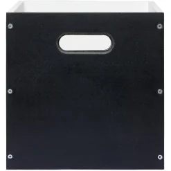 Panière de rangement en pin finition ardoise