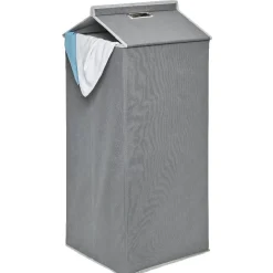 Panière de rangement haute gris anthracite et gris clair