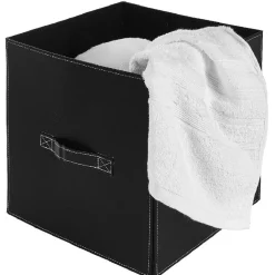 Panière de rangement noir à poignée