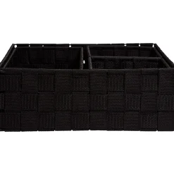 Panière de rangement noire X4