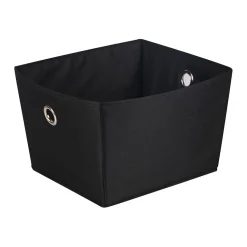 Panière de rangement tissu polyester noir
