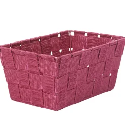 Panière de rangement tressée violette taille S