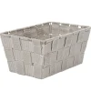 Panière de rangement tressée grise clair taille S
