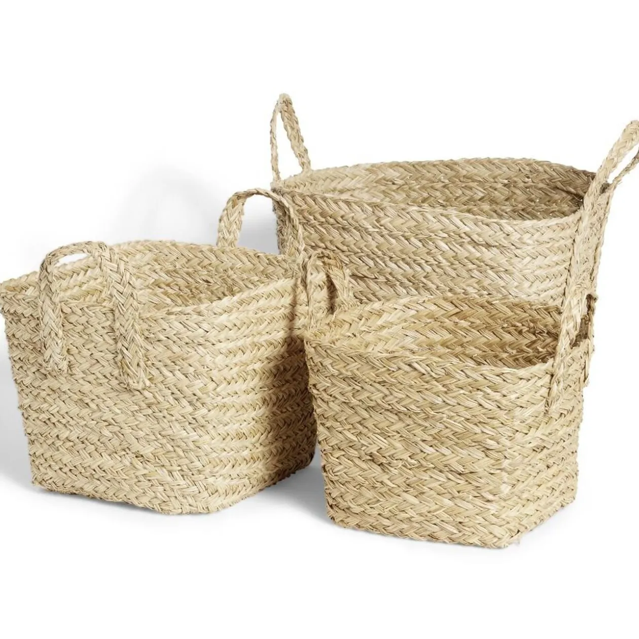 Panière en jacinthe tressée petit modèle 33x32x25cm