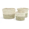 Panière en jacinthe végétale x 3