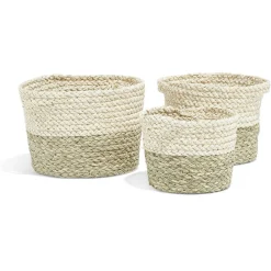 Panière en jacinthe végétale x 3