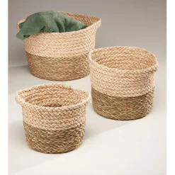 Panière en jacinthe végétale x 3