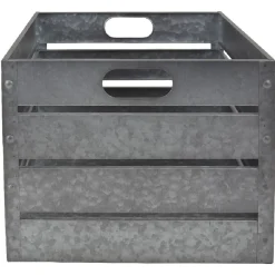 Panière en métal gris moyen modèle