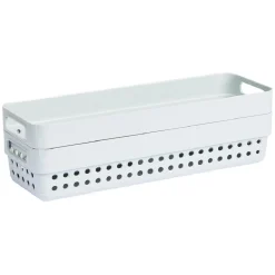 Panière en plastique 24x7,5xH.7,5 cm - Lot de 2