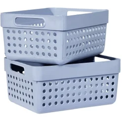 Panière en plastique 11x15xH.7,5 cm - Lot de 2