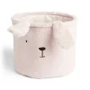 Panière enfant lapin rose Ø30xH25cm