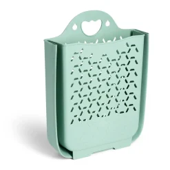 Panière 45L pliable plastique vert 36x25xH48cm