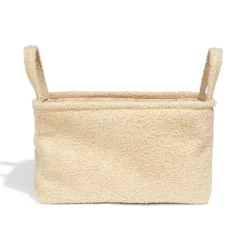 Panière laine bouclée beige 36x26xH20cm