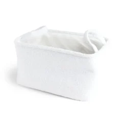 Panière laine bouclée noire 28x18xH15cm