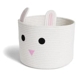 Panière lapin blanc Ø30x24cm