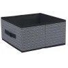 Panière noire à motif géométrique blanc collection Urban 1 Box Cube
