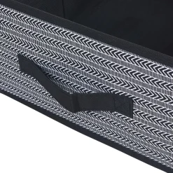 Panière noire à motif géométrique blanc collection Urban 1 Box Cube