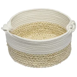 Panière ovale blanc naturel Ø28 cm