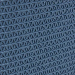 Panière plastique bleu foncé effet tressé anses noires