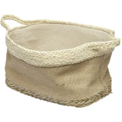 Panière rectangulaire en jonc naturel L29x23 cm