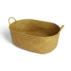 Panière rectangulaire jonc de mer 46x17xH30cm