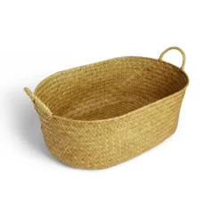 Panière rectangulaire jonc de mer 46x17xH30cm