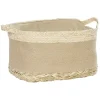Panière rectangulaire jute osier tressé naturel