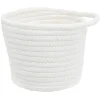 Panière ronde coton blanc