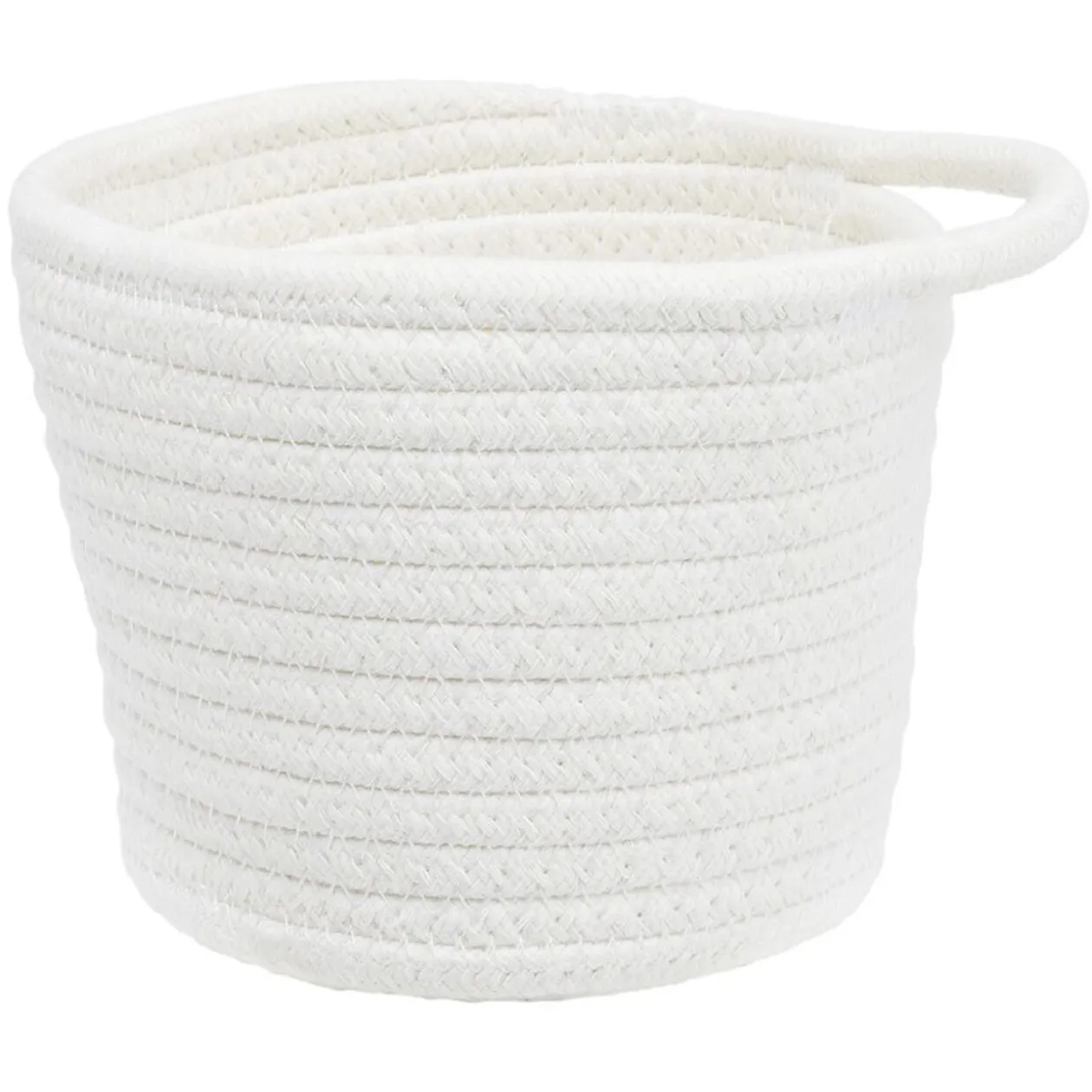 Panière ronde coton blanc