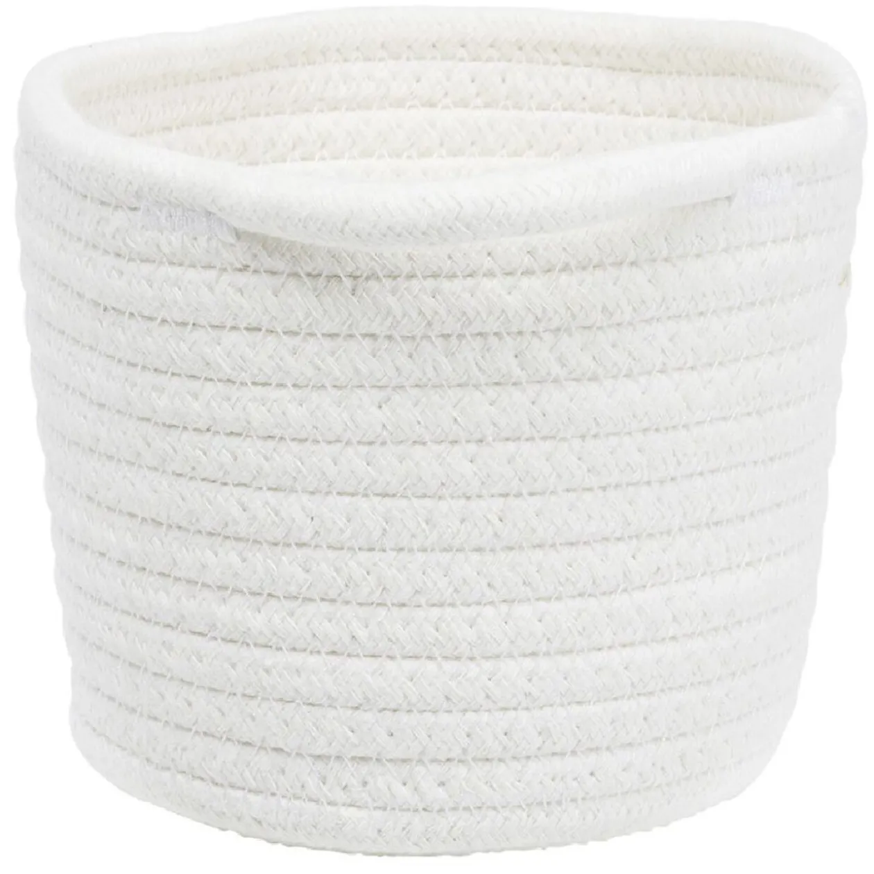 Panière ronde coton blanc