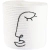 Panière ronde coton motif visage