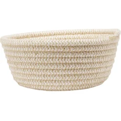 Panière ronde en coton tressé Ø18 cm