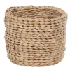 Panière ronde imitation osier naturel
