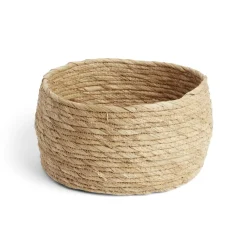 Panière ronde jonc de mer naturel Ø28xH16cm