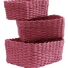 Panière rose x3