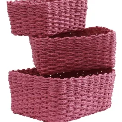 Panière rose x3