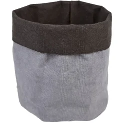 Panière salle de bain grise et noire