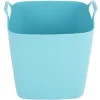 Panière souple carrée bleu turquoise 25 L