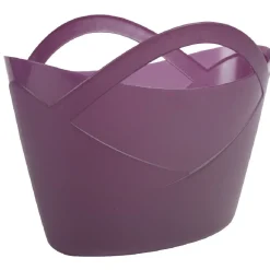 Panière souple ovale 20 L prune