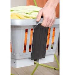 Panière sur pieds grise