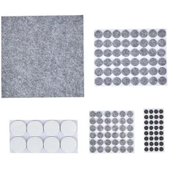 Patin adhésif en feutre blanc gris noir x125