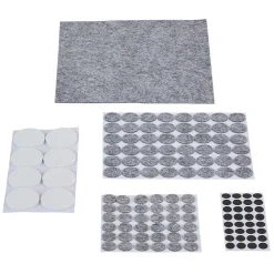 Patin adhésif en feutre blanc gris noir x125