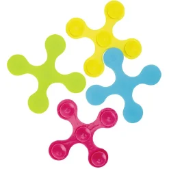 Patin antidérapant forme pièce de puzzle coloré 15x15 cm x4