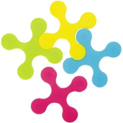 Patin antidérapant forme pièce de puzzle coloré 15x15 cm x4