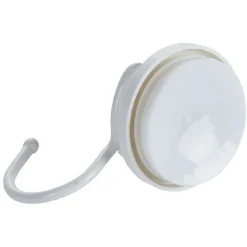 Patère 1 crochet à ventouse blanc