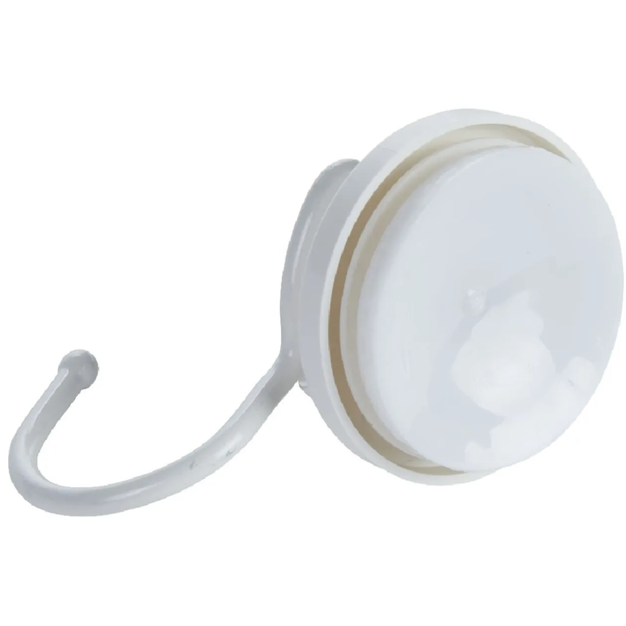Patère 1 crochet à ventouse blanc