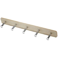 Patère à fixer bois 5 crochets L.30,8xl.3,9xH,4.5 cm