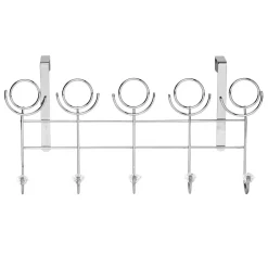 Patère de porte métal gris 5 crochets