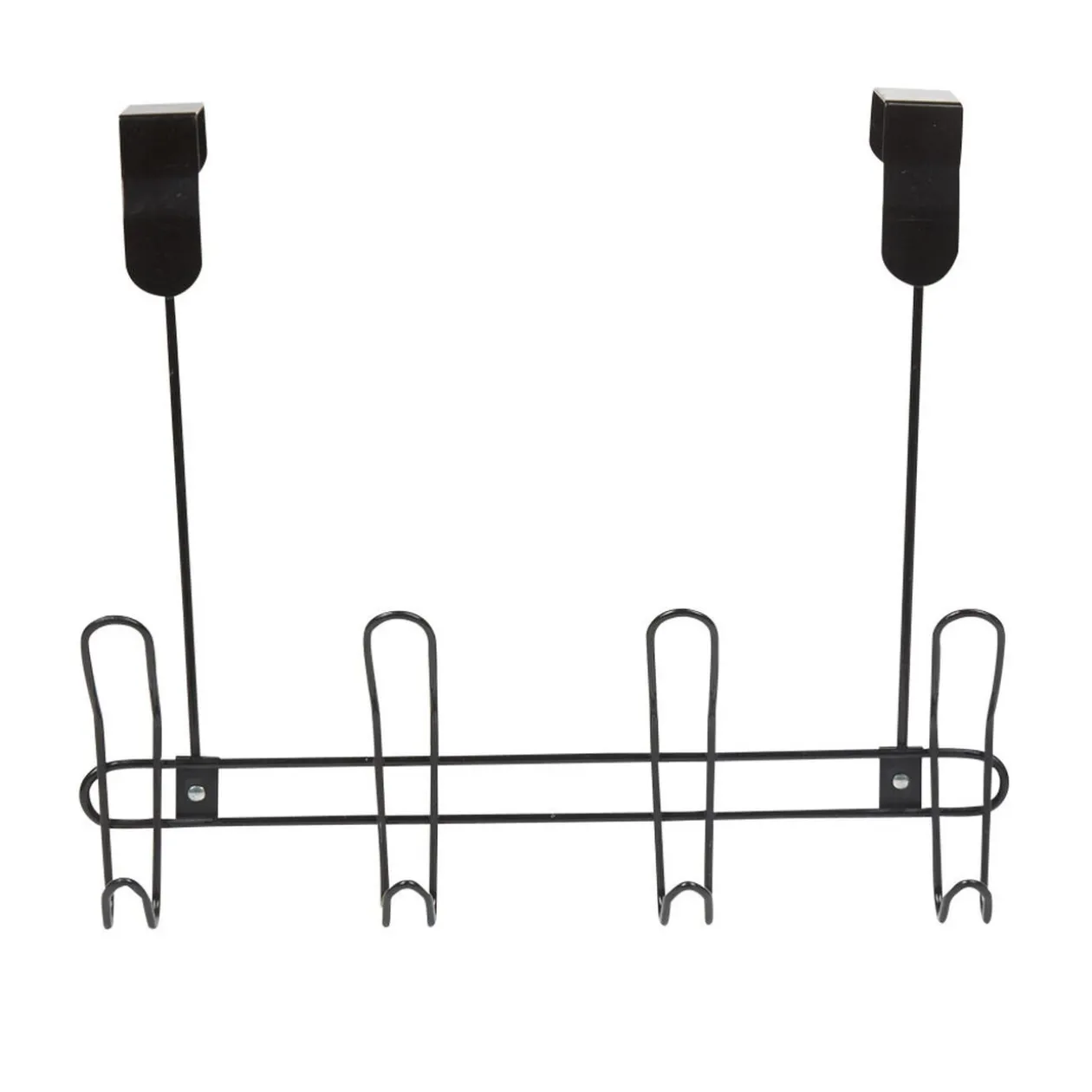 Patère de porte noire 4 crochets