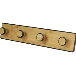 Patère en bambou 4 crochets L50cm